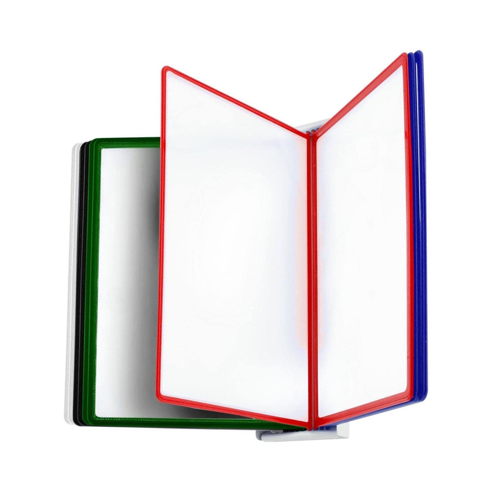MYUYEE Wall Mount Reference Organizer - Catalog Display Rack, 10 Panels Wall Display System, Wall Mount Display Panels, Metal Panel System, For Warehouse, Workshop, Shop, Labora(Multicoloured)