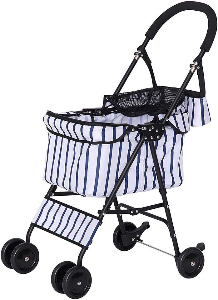 4 Wheels Pet Stroller Lightweight Dog Cat Stroller Pet Travel Stroller for Cats/Dogs Storage Bags Pet Gear 1