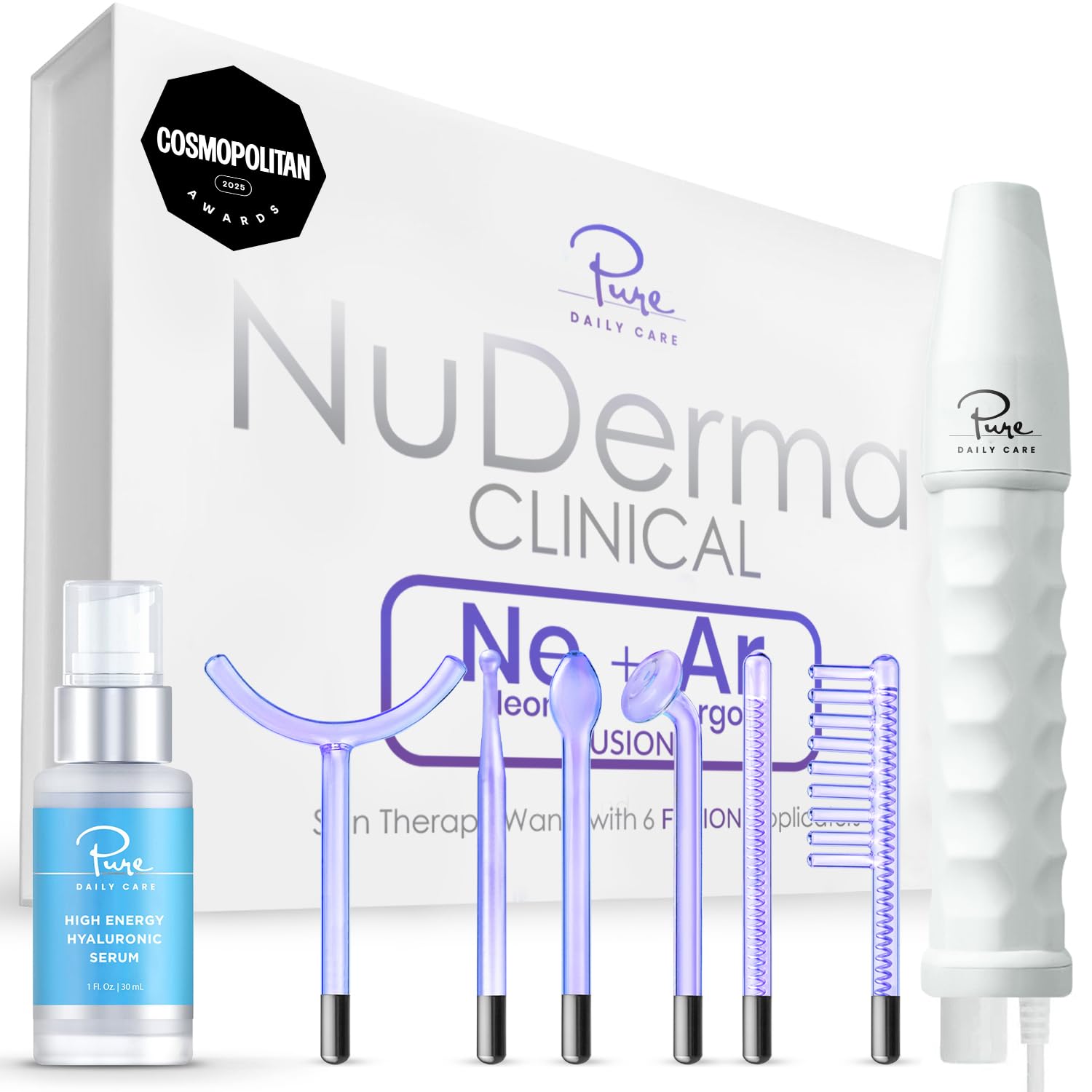 NuDerma Clinical and High Energy Hyaluronic Serum 1oz Bundle