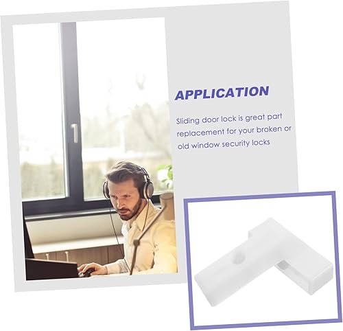 Miniatura 4 de DOITOOL 10 Uds. Tapón de ventana Cerradura de puerta corrediza Cerraduras de ventana Barra de ventana de seguridad Cerradura de ventana Cerradura de