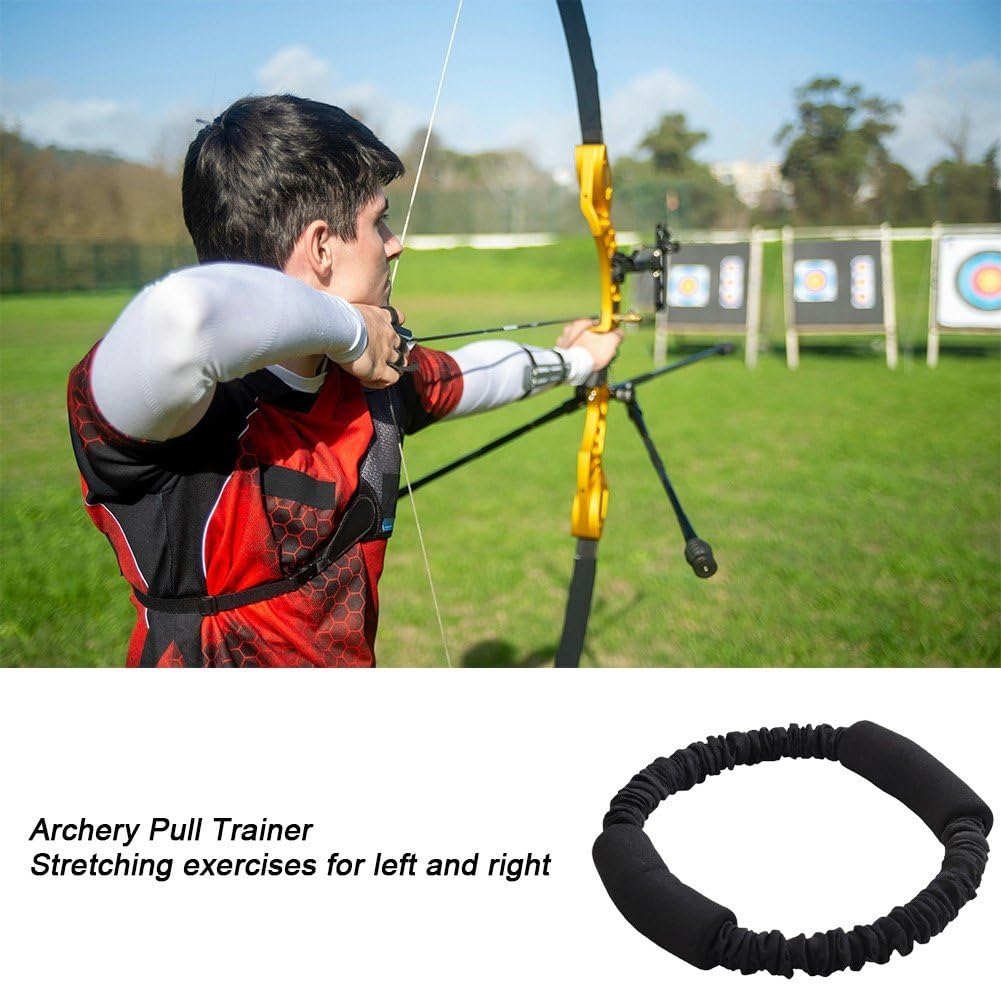 Fascia per tiro con l'arco, allenatore di resistenza per arco aperto, attrezzo per tiro con l'arco, allenamento della forza delle braccia, corda per allenamento della forza, elastico per tiro con l'
