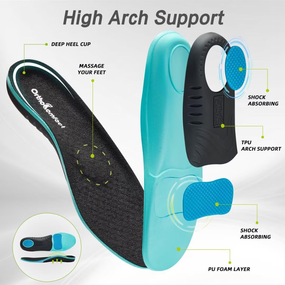 OrthoComfoot Men's Orthopedic Slip-On Loafers Walking Shoes: Comfortable Casual Arch Support Plantar Fasciitis Thick Sneakers, Breathable Work Tennis Orthotic Flat Feet Shoes for Foot Pain Relief - Image 5