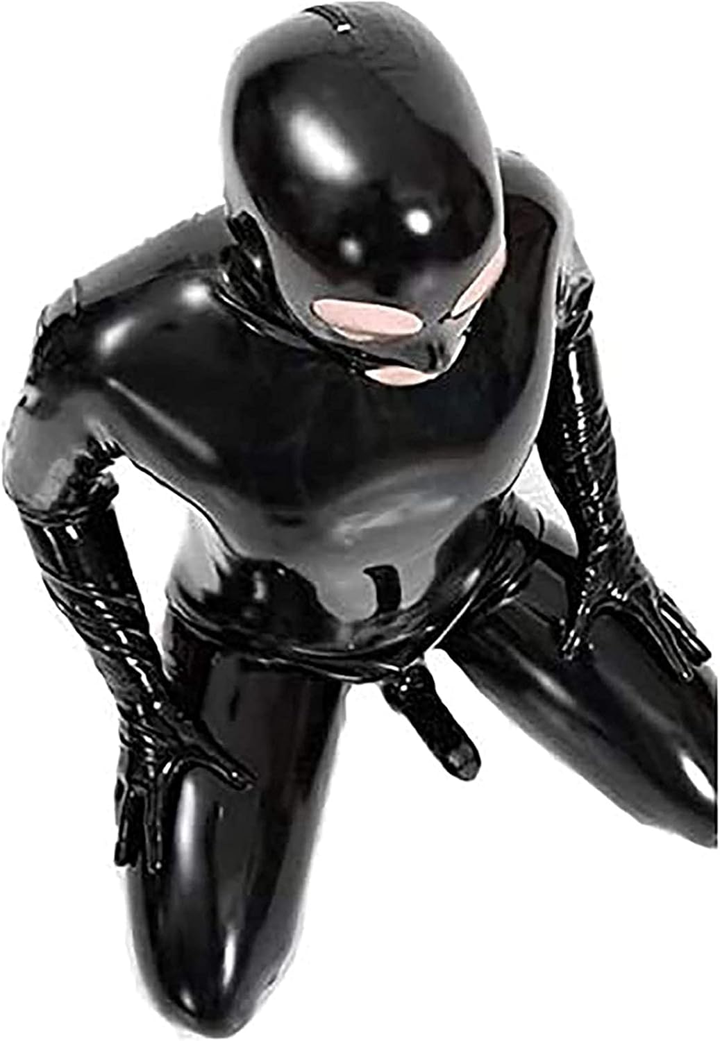Faux Leather Bodysuit Men's Leotard Jumpsuit Wet Look Shiny Zipper Latex Catsuit Cosplay Fancy Carnival Clubwear