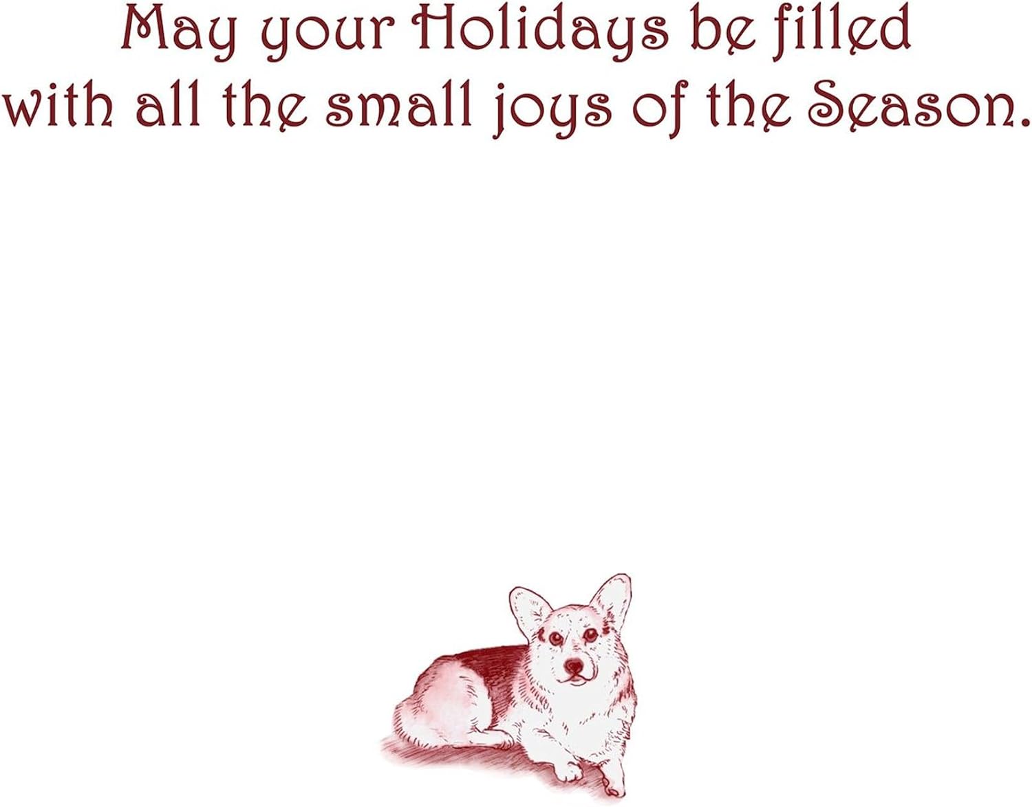 CafePress Pembroke Welsh Corgi Christmas Cards (10 Pk) Folded Greeting Cards (10-pack) Glossy