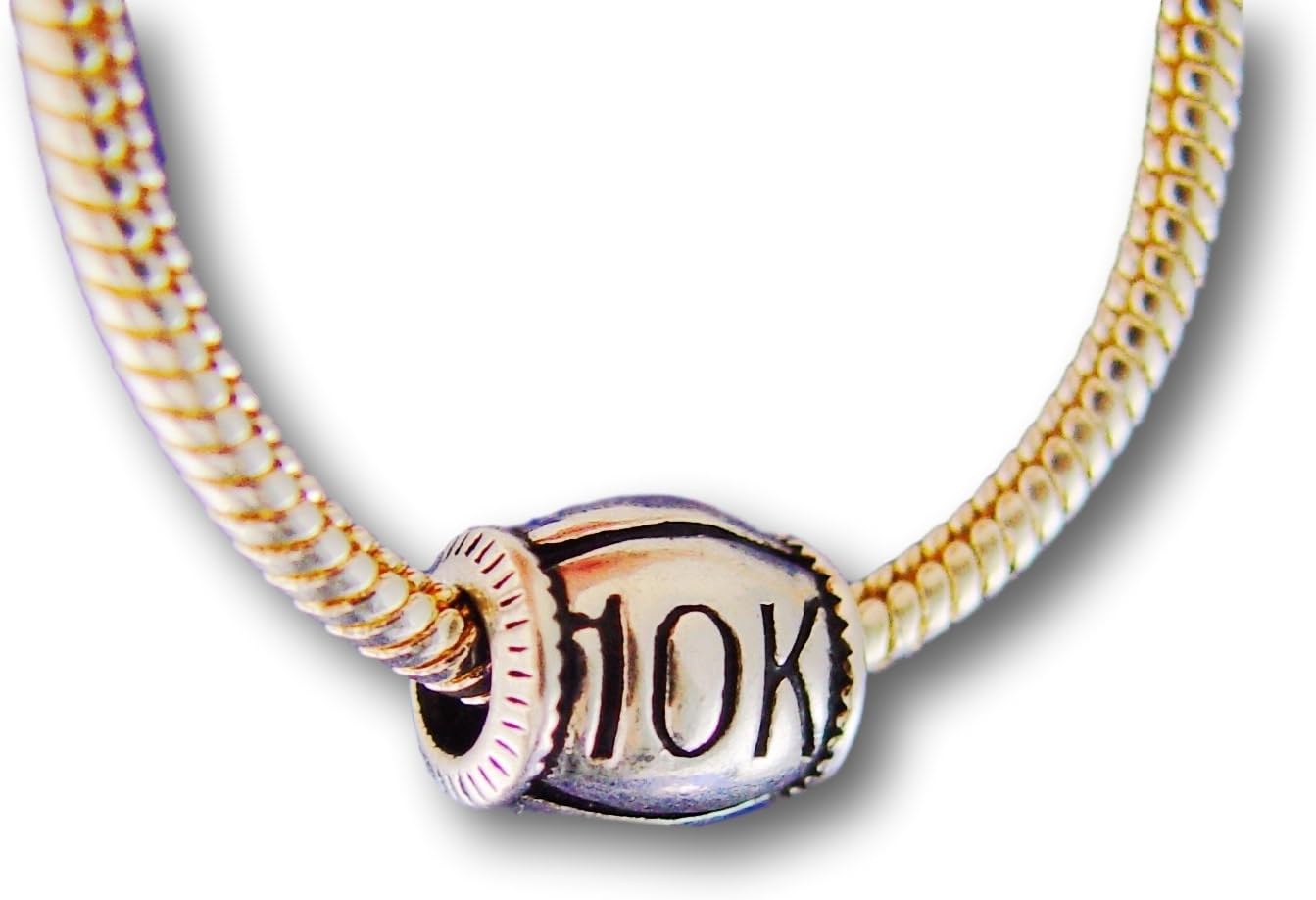 LifeSong Collection Women's Sterling Silver Plated European Charm Bead 10K Race Runner