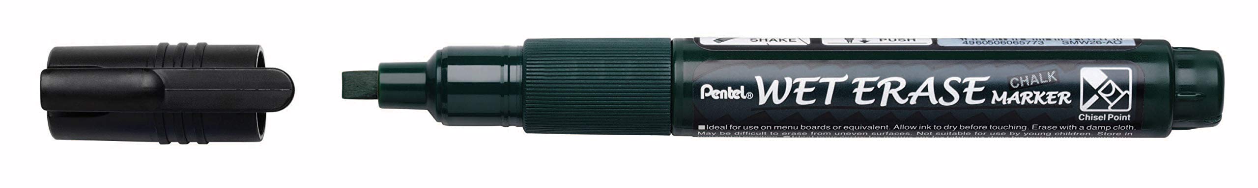 Pentel Marker - Wet Erase Chalk - Chisel Tip - Width 0.6-4 Mm Black