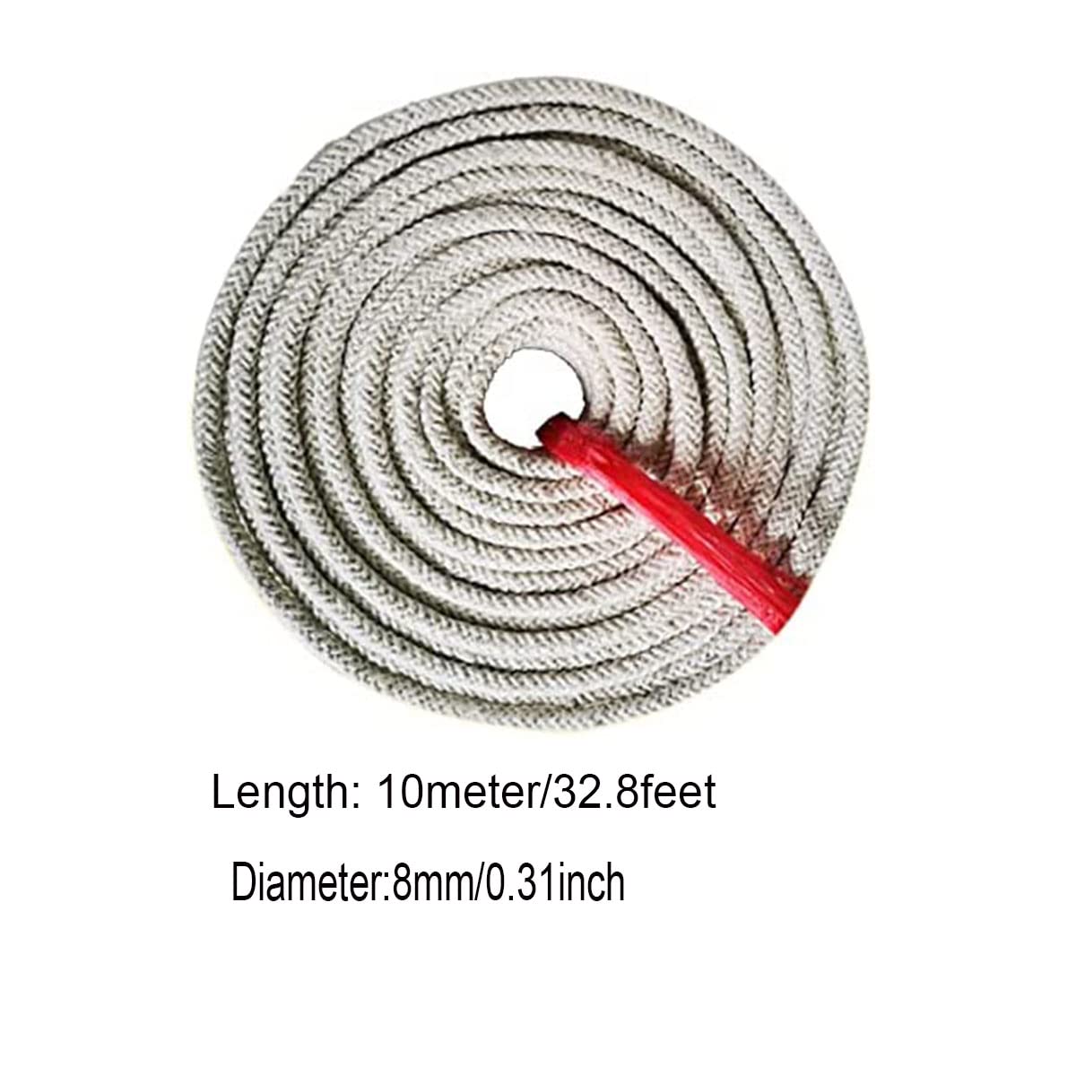 Ceramic Fiber Rope Gasket,Round Braided Seal for Stove Door Gasket Boiler Furnace Oven(Diamètre 8mmx10M)