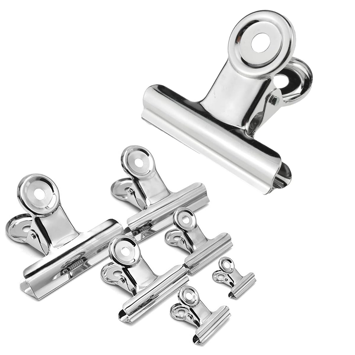 Van Der Linn 22mm Silver Bulldog Foldback Clips Metal Paper Binder Grip (20)