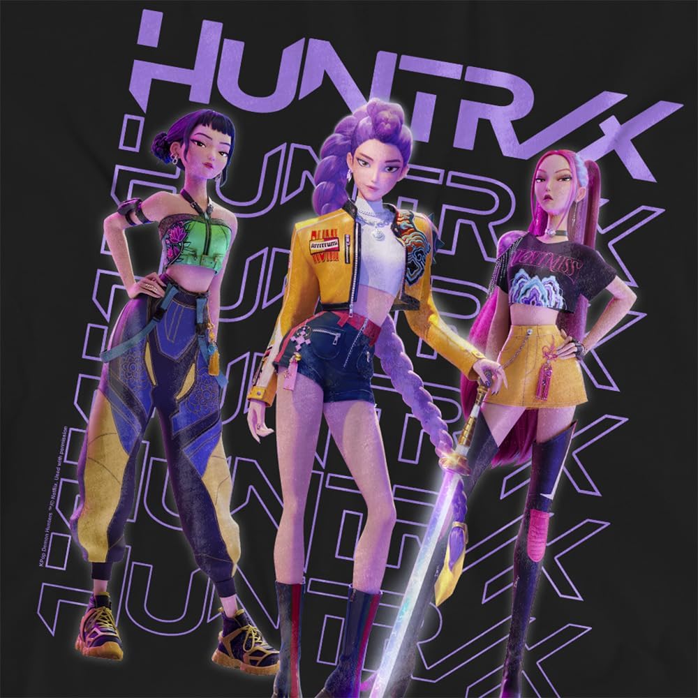 Kpop Demon Hunters Huntrix Huntr/X Billboard Poster Back T-Shirt