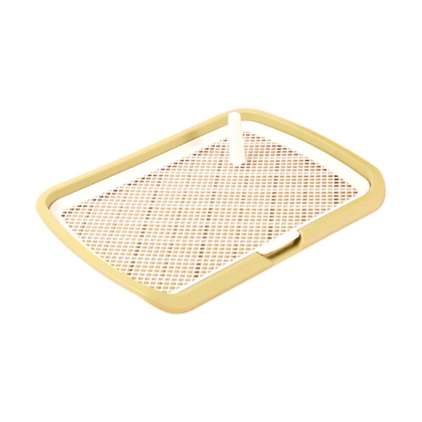 Zambuph Dog Potty Tray With Lightweight Features Indoor Training Making Clean Up Effortless And Fast Is Resistant To Wear And Tear Pet Training Toilet Potty , Yellow , 66x50x5.2cm