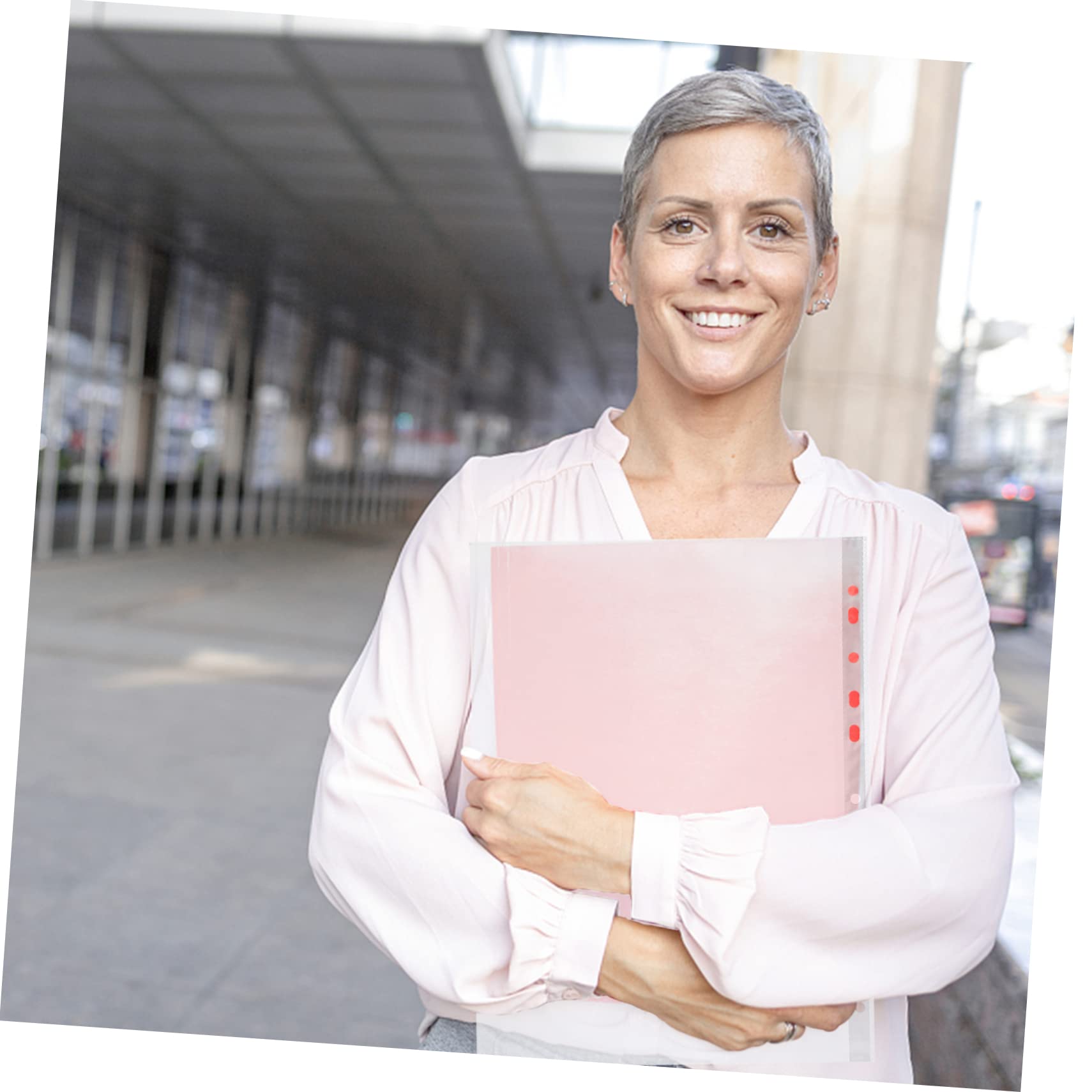 Pochettes de Classement A4 Transparentes 11 Trous pour Classeur 100 Pièces