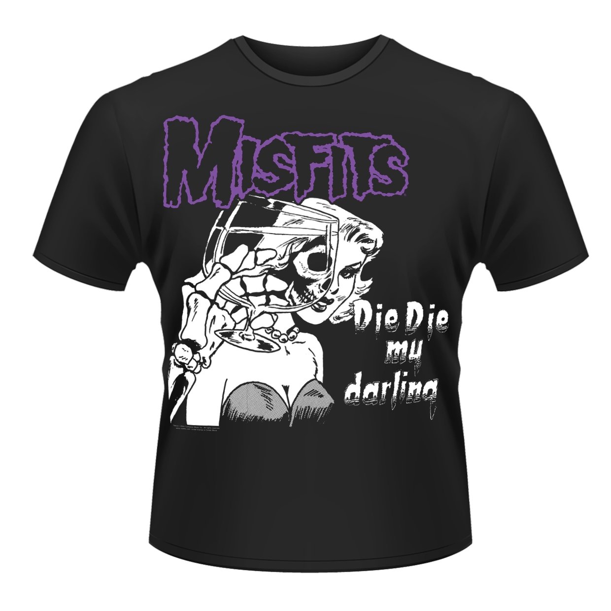 Misfits Die Die My Darling T-Shirt Black Large Official Mens New