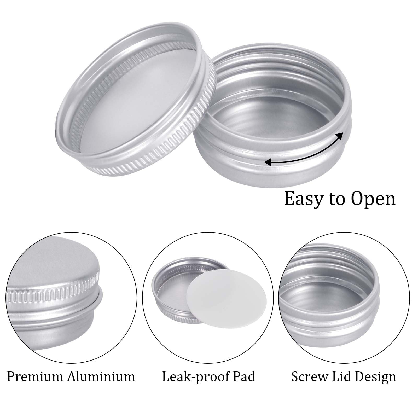 30 Barattolini In Alluminio Da 15ml - Con Etichette E Spatoline, Ideali Per Creme, Cosmetici, Campionature - Foto 9