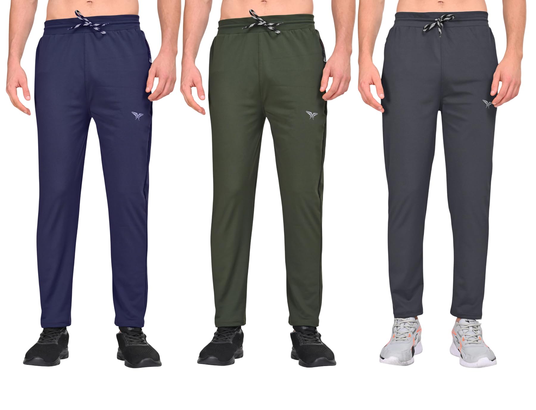 halfspace Men's Polyester Lycra Track Pant | Casual Stretchable Track Pant | Slim Fit Gym Sports Lower for Men | Solid Activewear Trouser Pant (Combo)-picture-43