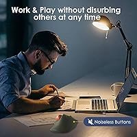 Vista 4 de SANWA Ratón ergonómico inalámbrico Bluetooth de Trackball, ratón óptico Rollerball, botones silenciosos programables, Trackball de 1.575 pulgadas