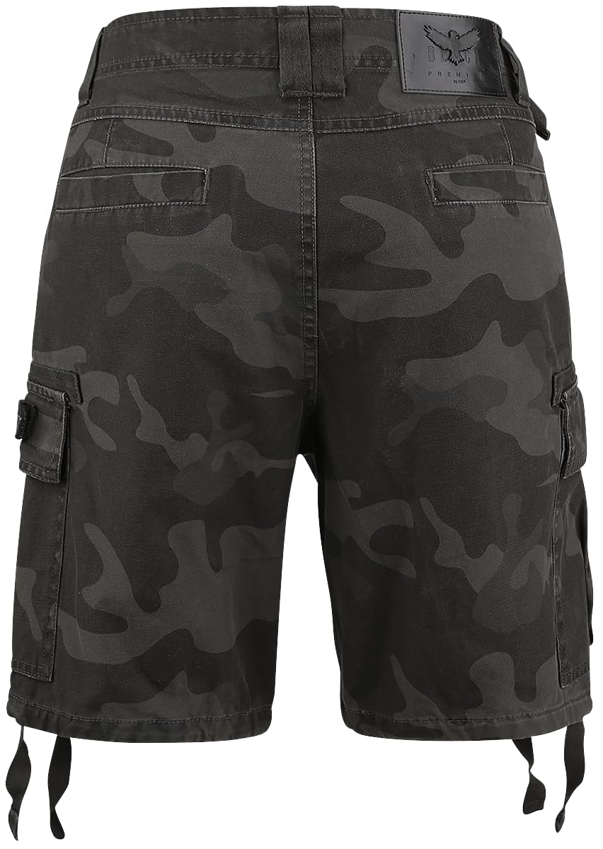 Black Premium by EMP Mujer Pantalón Corto Cargo Camuflaje
