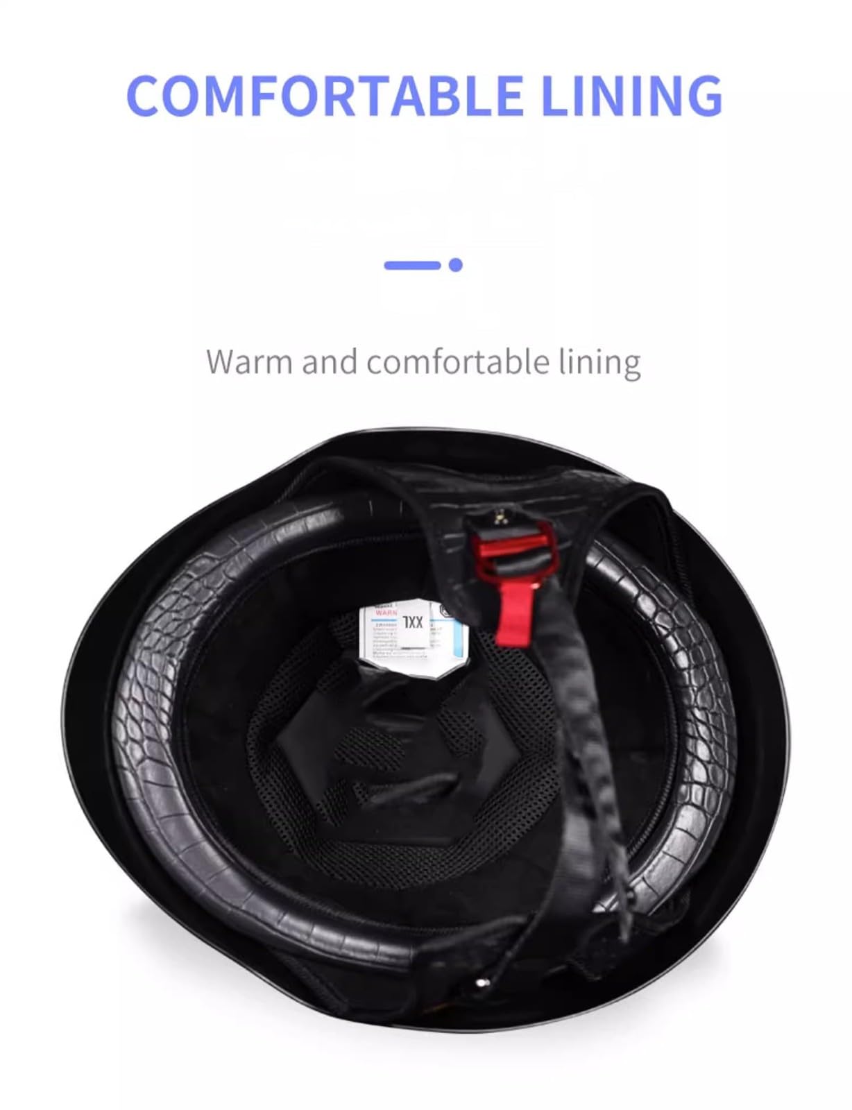 Casque de Moto rétro, Casque Jet, Casque de Scooter avec Lunettes, Casque Demi-Coque certifié ECE pour Hommes et Femmes, Casque Demi-Coque Allemand E,M57-58CM