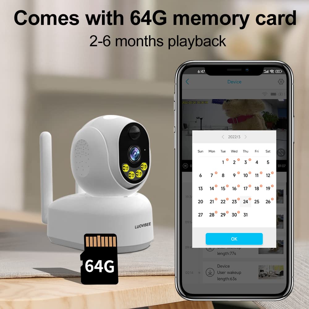 Buy Luovisee Wireless Solar Outdoor Home Security WiFi Camera PTZ Full