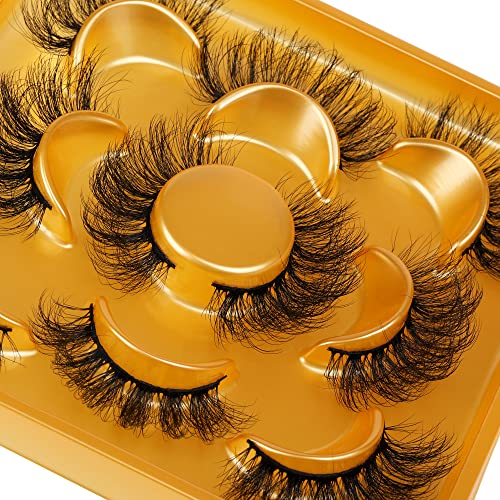 5D Mink False Eyelashes Fluffy Lashes 17Mm Natural Looking Lashes Round Shape Eyelashes Full Curl Fake Lashes By Focipeysa #TOP5
