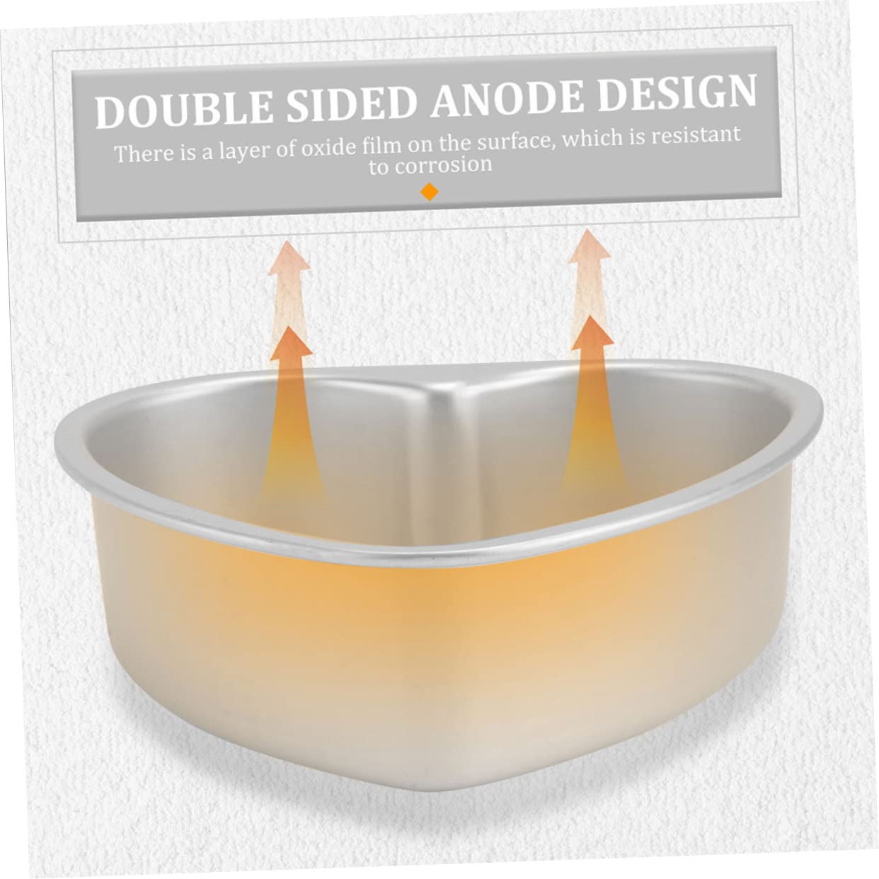 Moule à Gâteau de Cœur 2 Pièces Réutilisable pour Pâtisserie sans Bavures en Alliage D'aluminium Argenté et Cuisson à Domicile