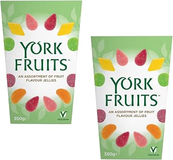 Christmas Sweets York Fruits Jellies Box 2 x 350g - Sweets Gift Box Fruit Jellies Christmas Sweets For Friends & Family - Fruit Gums Jelly Sweets 2 Pack