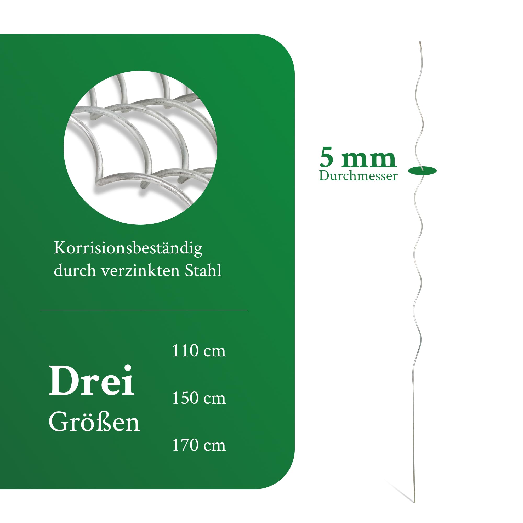 Novatool 20 sztuk patyczków do pomidorów i ogórków 170 cm x 5 mm Ø podpora do roślin pnących do pomidorów i ogórków