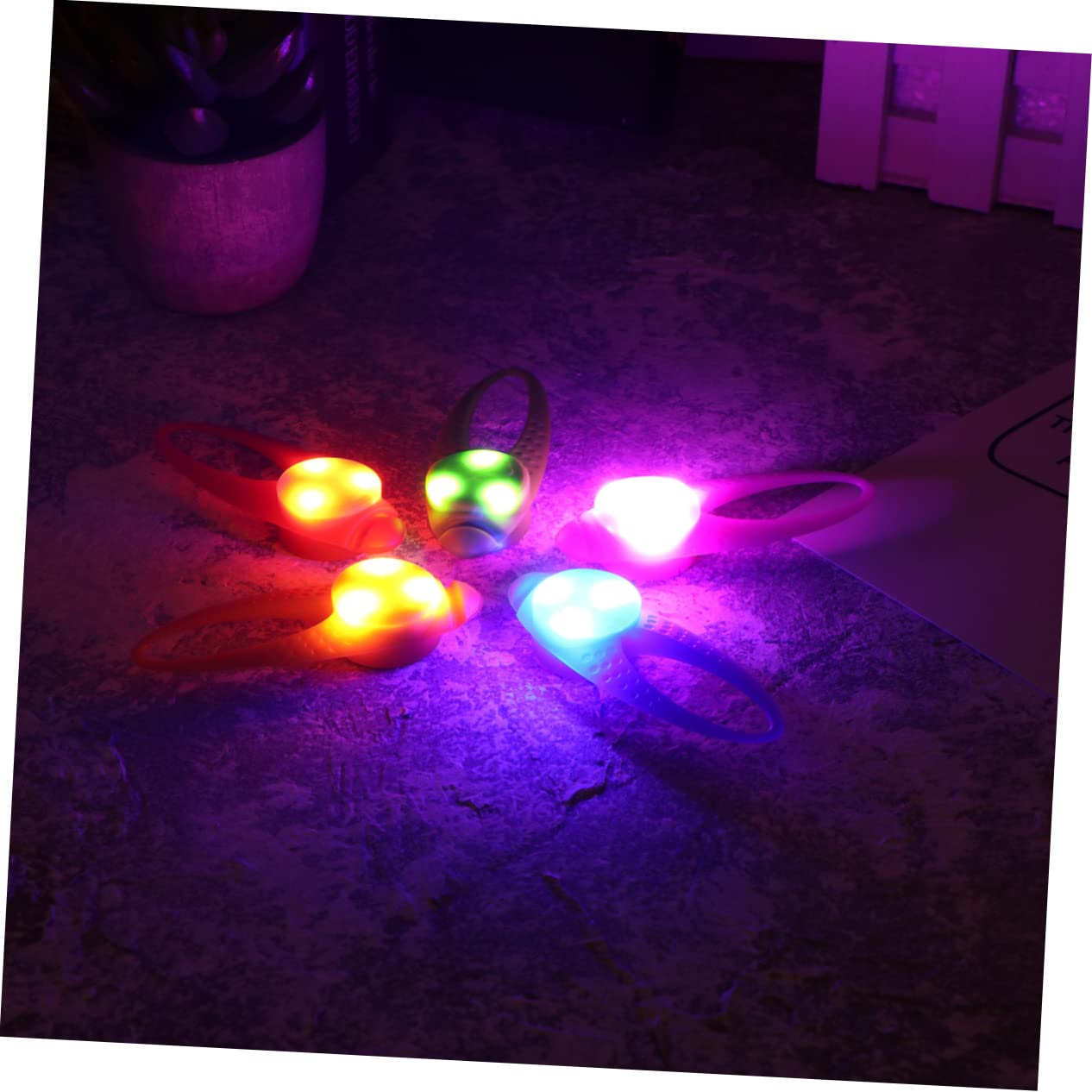 BESPORTBLE 2 Set di Ciondoli in Silicone A LED per Collare per Cani 5 Pezzi * 2