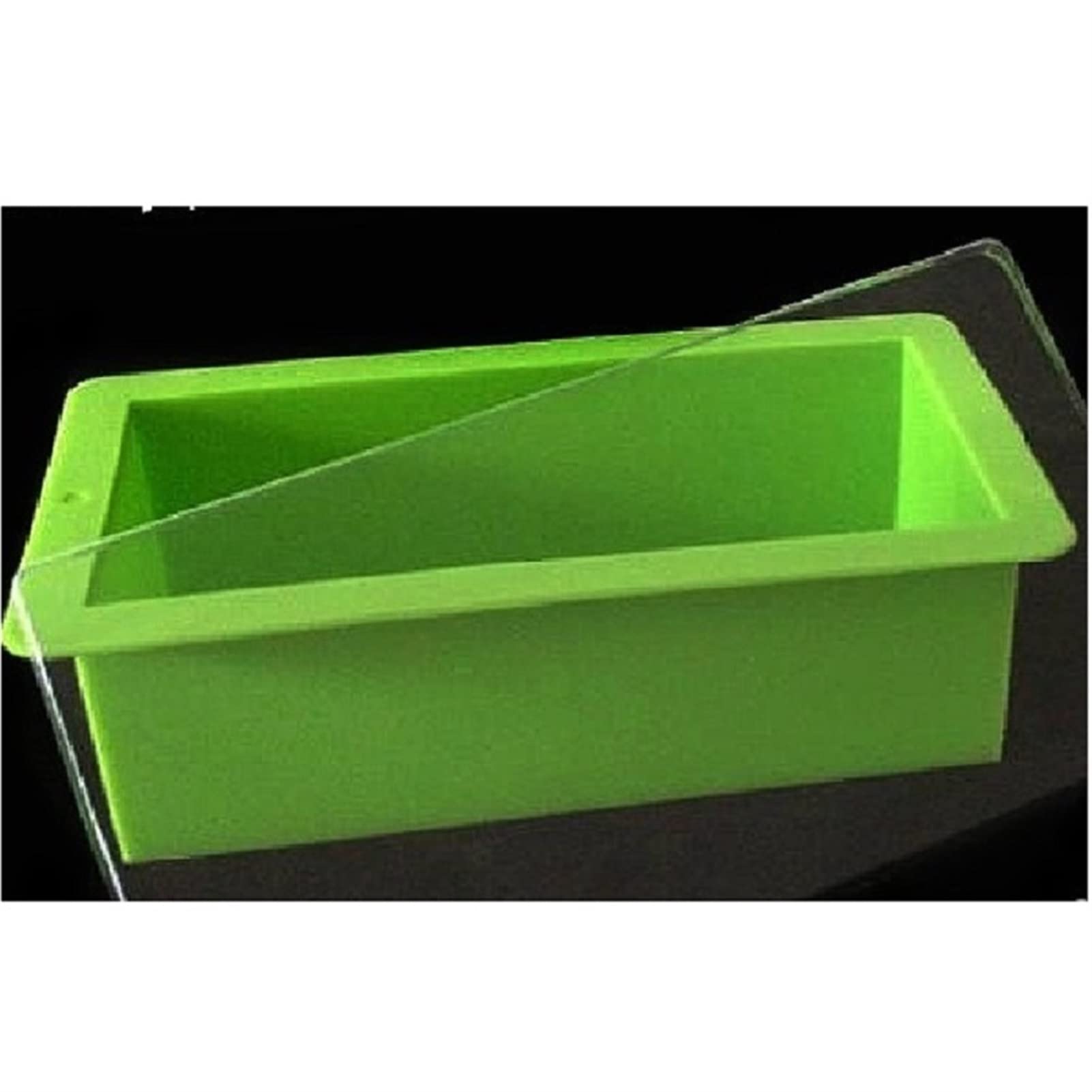 CAREG Sapone in silicone quadrato rettangolo Fai da te Stampo artigianale sapone che fa forma al cioccolato toast pagnotta pane mousse torta cottura stampo con coperchio