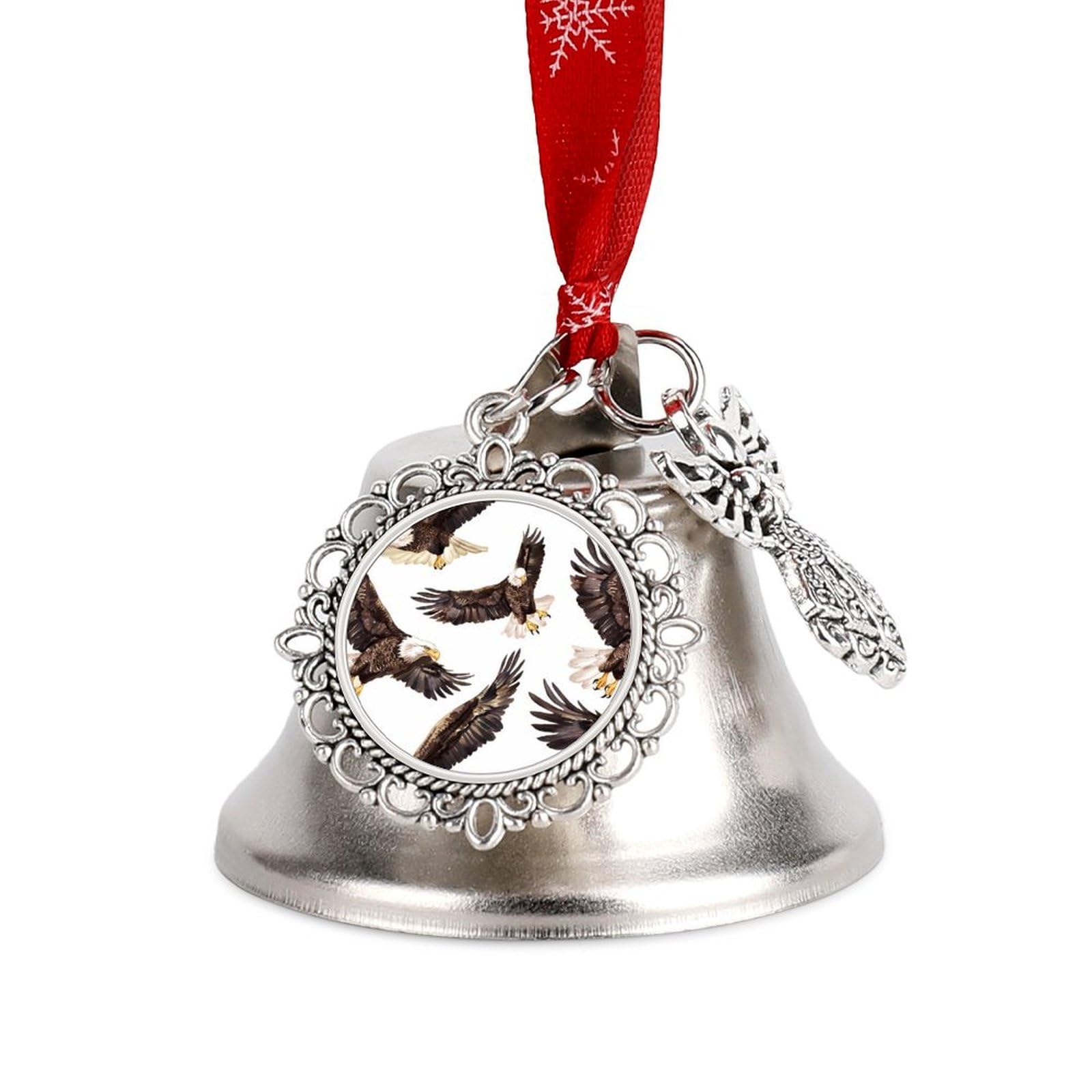 Flying Eagle Funny Christmas Bell Ornament Cute Xmas Tree Hanging Pendant Decoration for Holidays Party