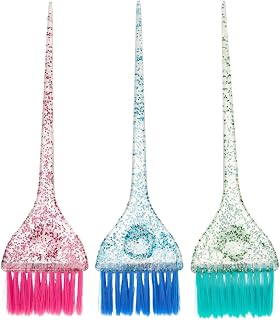 3pcs Hair Dyeing Brush PC Tool for Hair Coloring | Flexible yet Stiff Bristles, Easy to Clean, Professional Coloring Effects for Styling and Barber Use Random Color