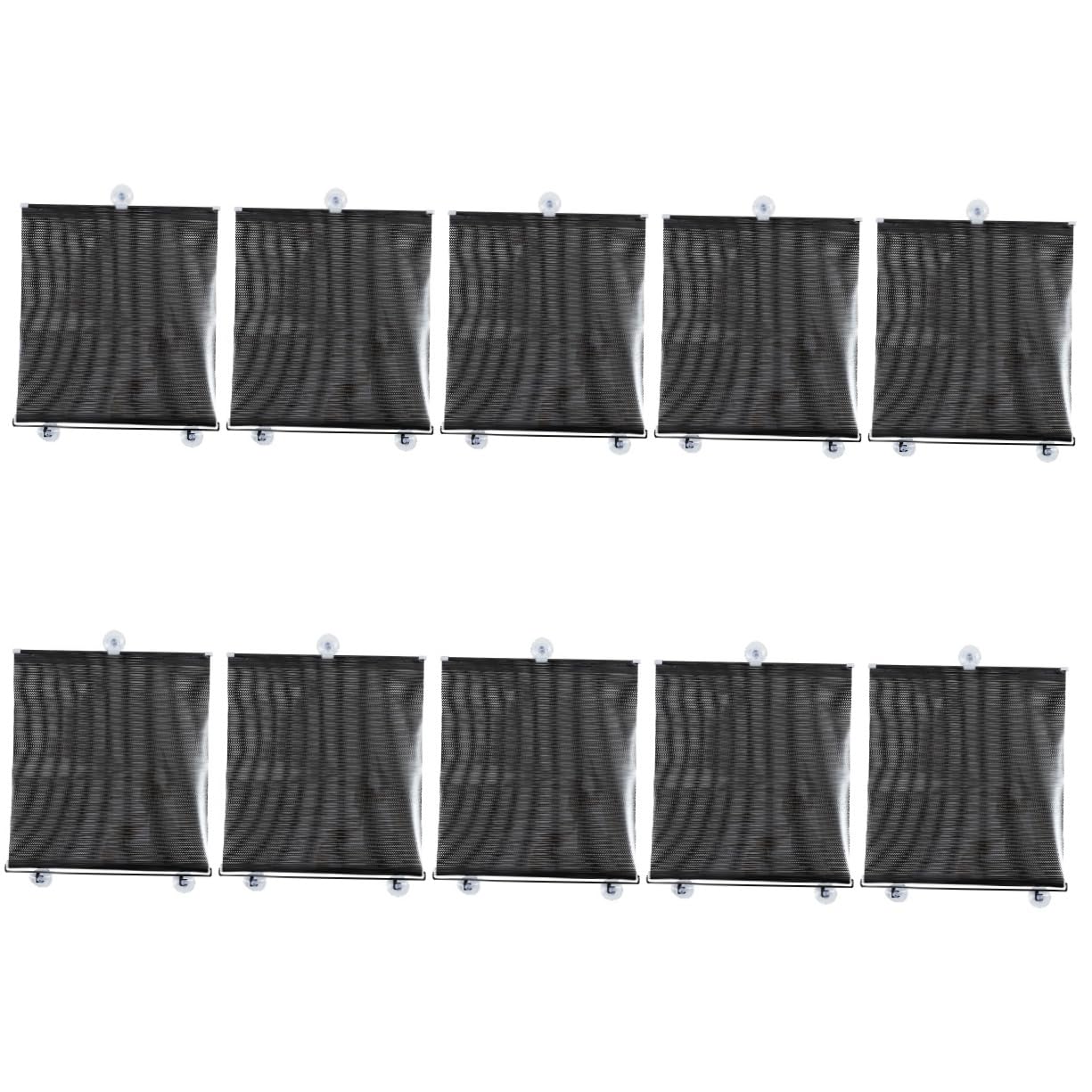 Homoyoyo 10pcs Punch- Balcony Sunshade Household Roller Blind Sun Protection and Blackout Curtains Suction Cup Sunshade Office Telescopic Bedroom Curtain