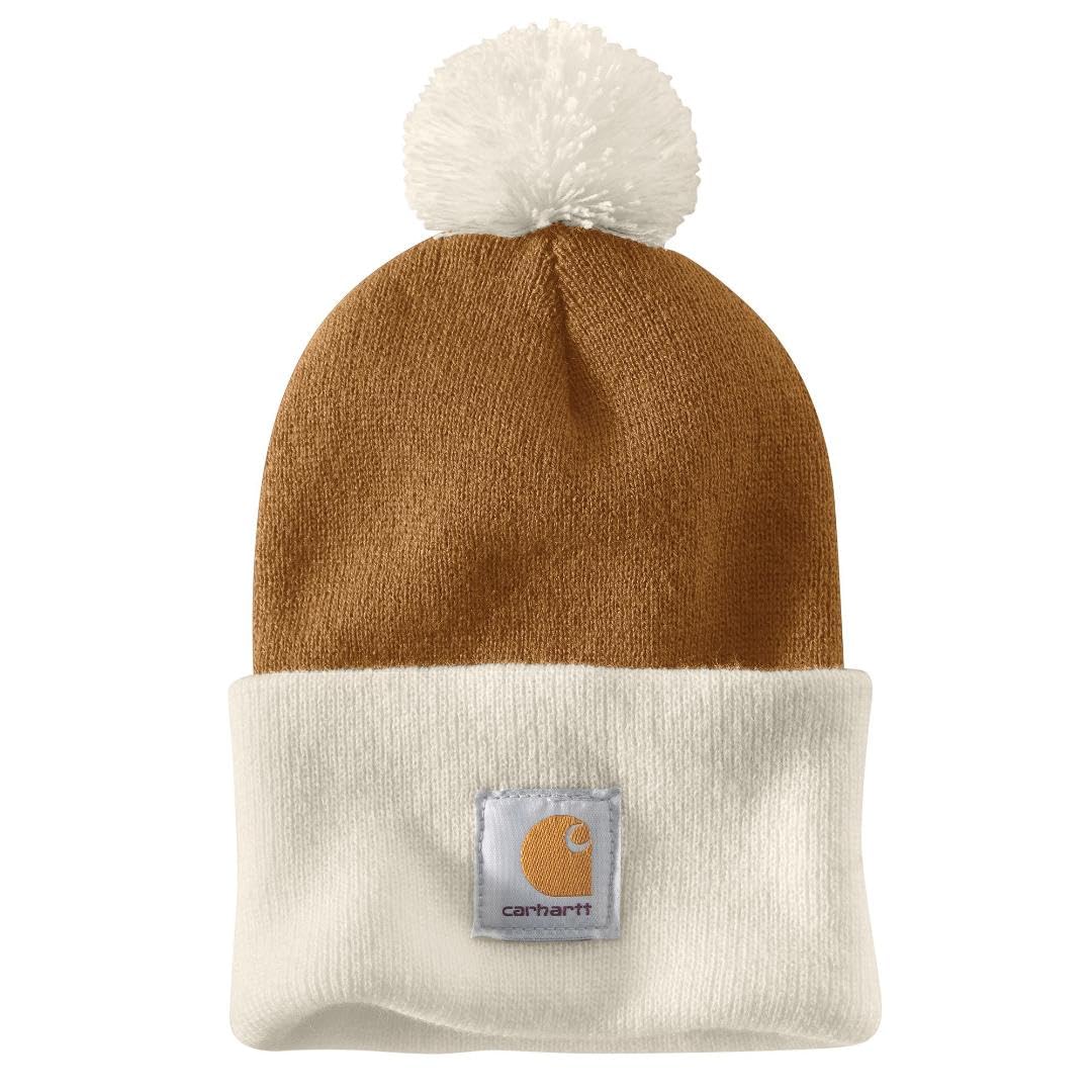Carhartt Strickmütze mit Bommel, Braun, Einheitsgröße