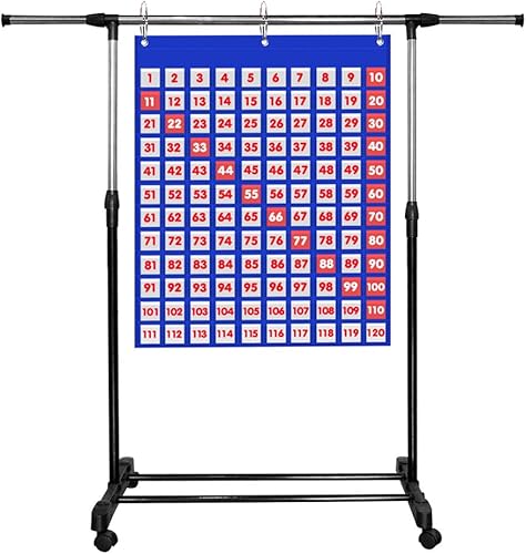 Miniatura 4 de Hundreds - Tabla de bolsillo para niños, tabla de aprendizaje de números para aula y hogar, 0-120 tarjetas de números de doble cara y 9 tarjetas de