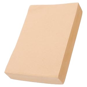 KICHOUSE Blank Paper Notepad 250 Sheets Mini Memo Pad with Tearable Pages Natural Wood Cover for Office School