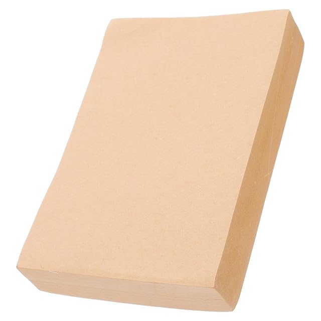 KICHOUSE Blank Paper Notepad 250 Sheets Mini Memo Pad with Tearable Pages Natural Wood Cover for Office School