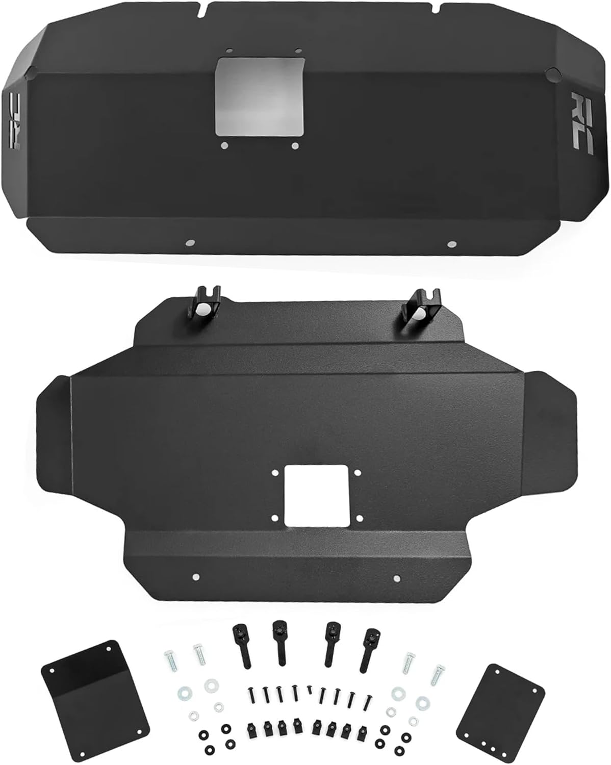 Rough Country Front & Belly Skid Plate Kit for Toyota 4Runner (2010–2024) - Heavy-Duty Steel Underbody Protection, Includes Differential Skid