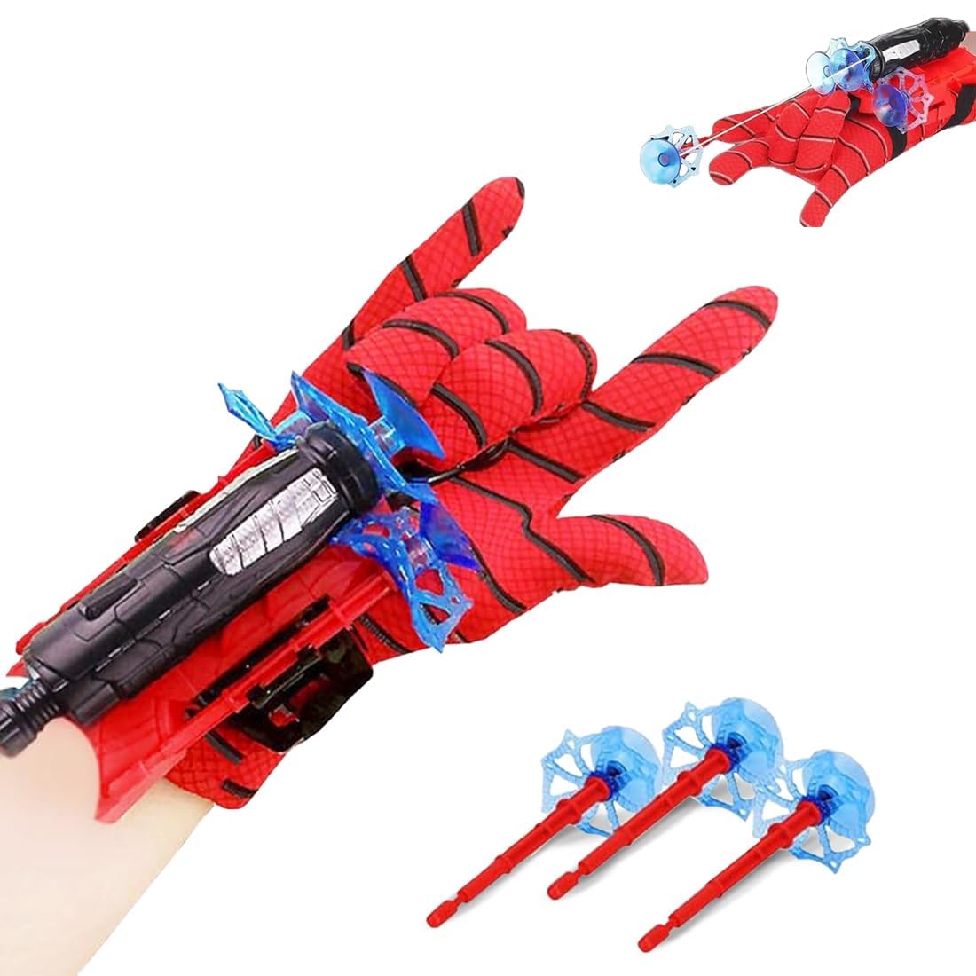 DEOXY Pack of 1 Best Kids Toy Spider Web Shooters Toy Hero Launcher Wrist Toy Set Web Shooters with Real Gadget,Birthday Gift for Kids