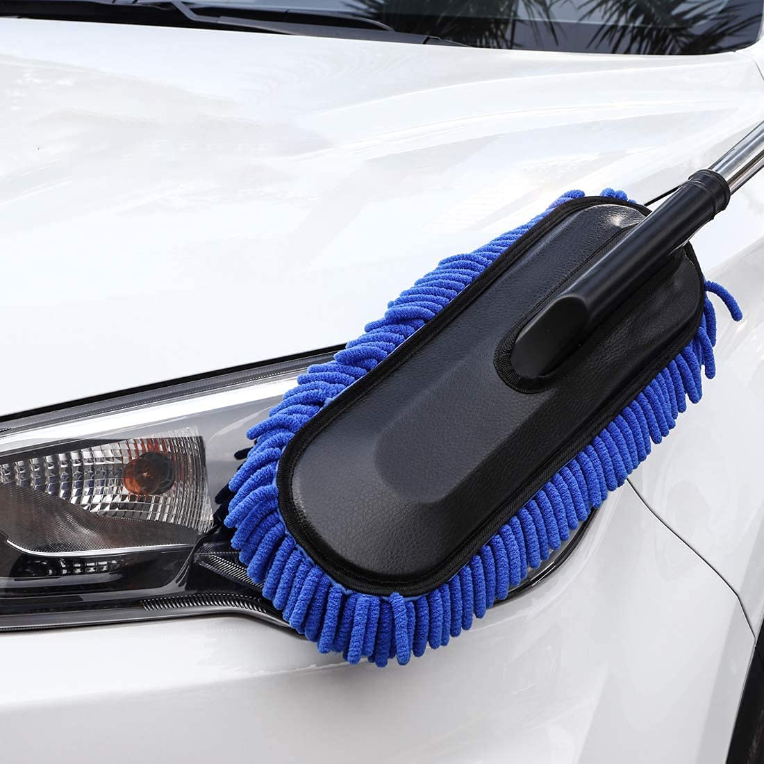 Overa Car Cleaning Duster Removable Telescopic Car Wax Drag Nano Fiber