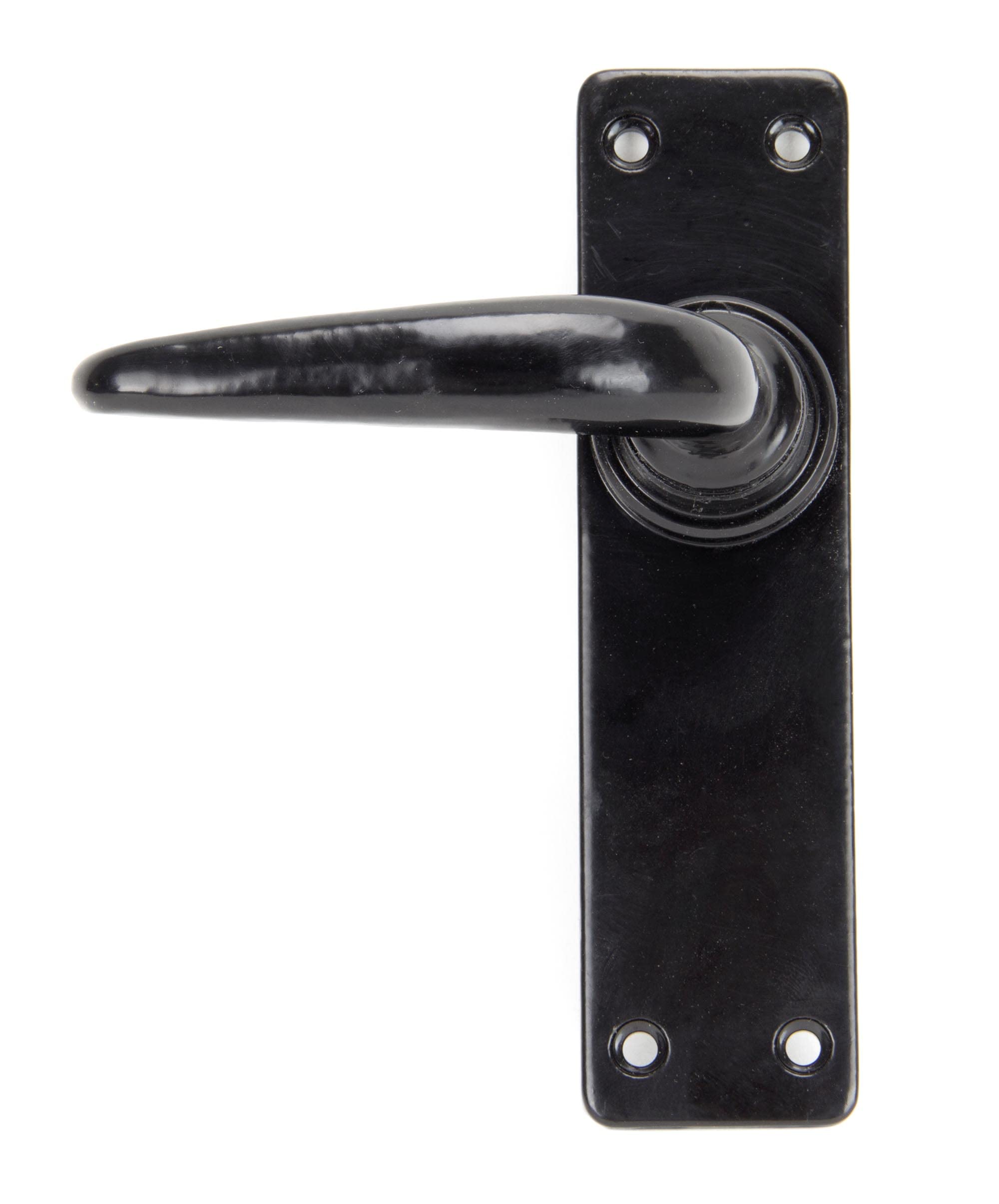 B&Q -  Black Smooth Lever Latch Set