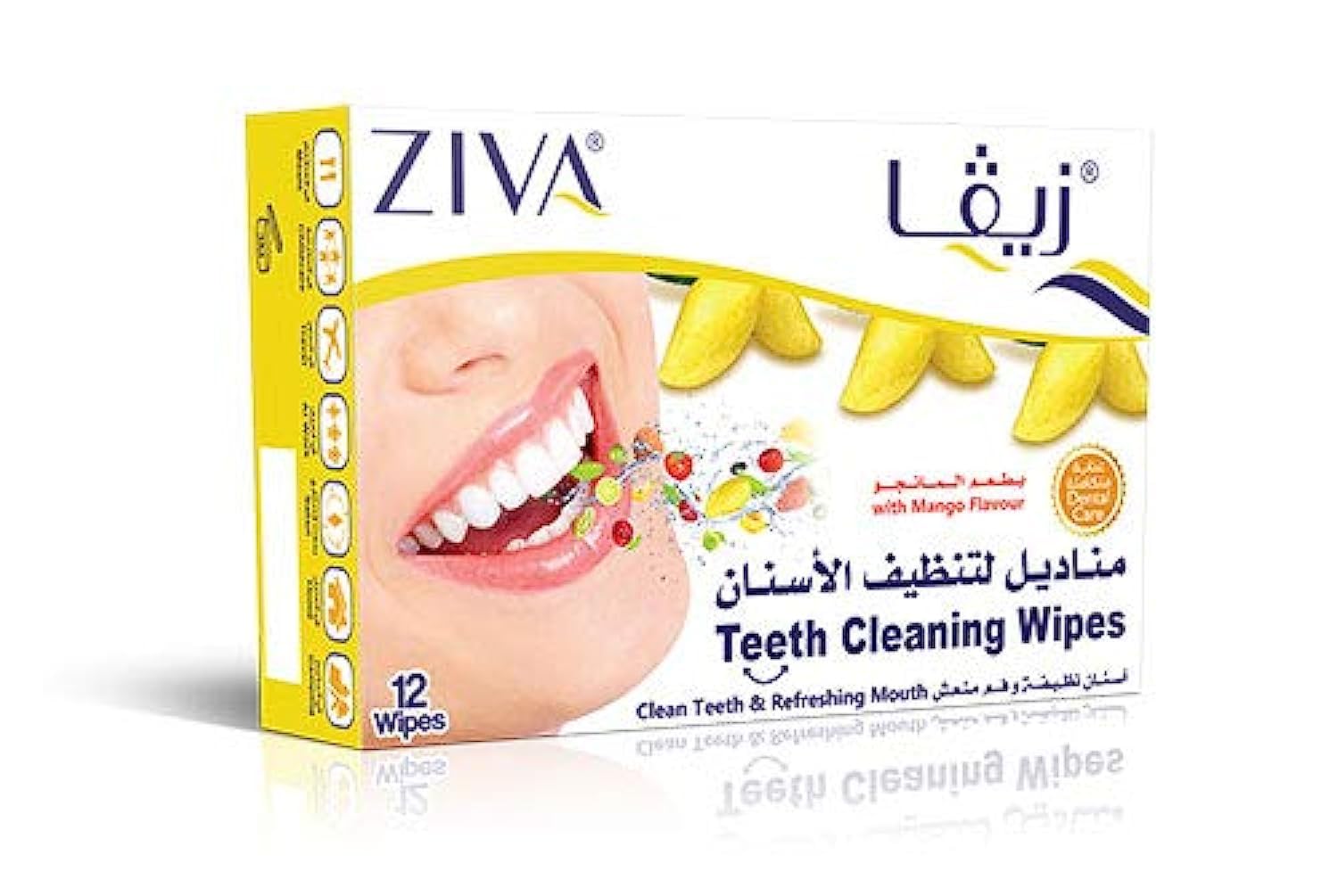 ZIVA Teeth Cleaning Wipes 12's Sachet