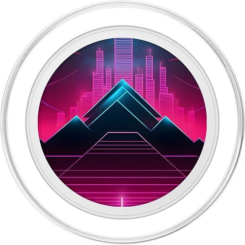Miniatura 2 de Retrowave 80s Vaporwave Synthwave PopSockets MagSafe PopGrip for iPhone