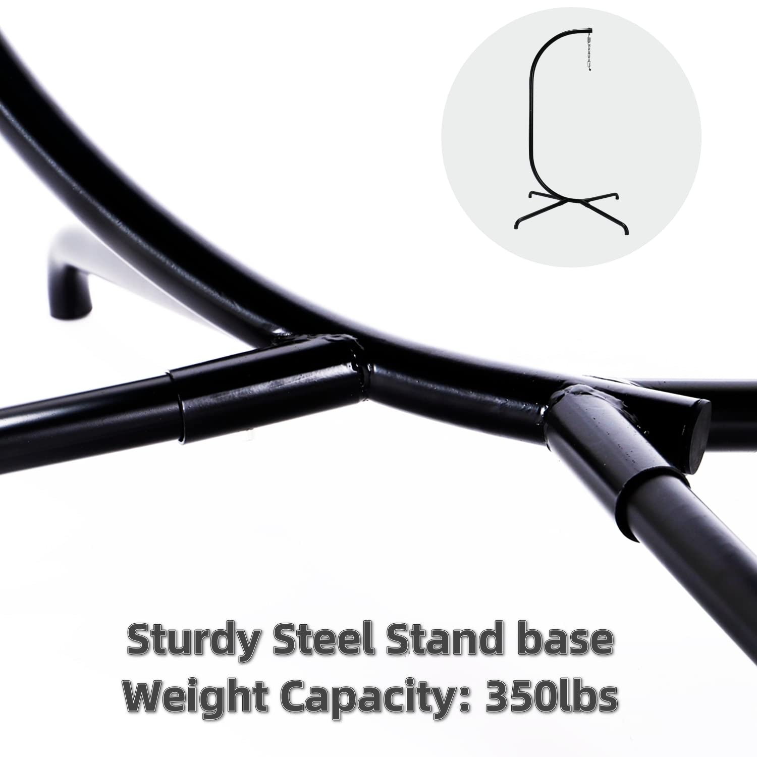 Buy Egg Chair with Stand Indoor Outdoor Patio Wicker Hanging Chair