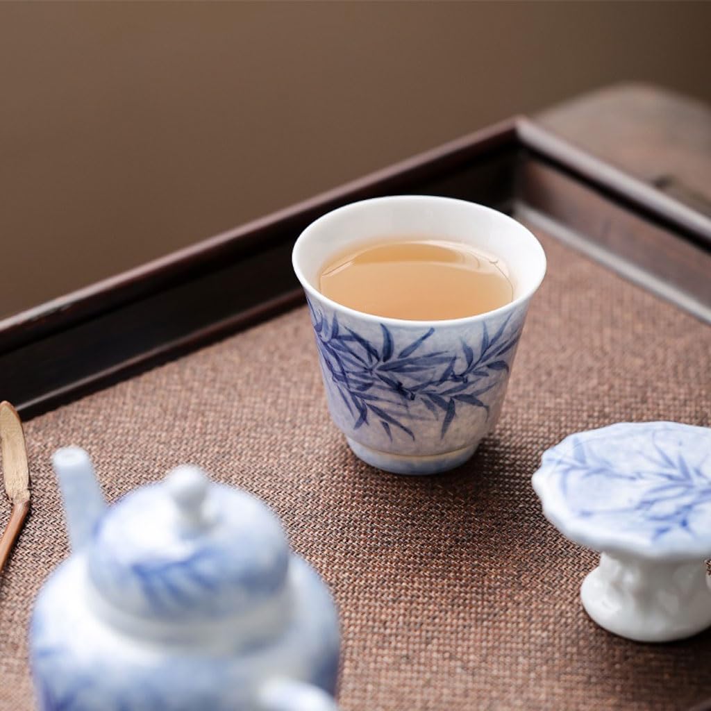 Tazas de té Pequeñas Taza de té pequeña hecha a mano, taza pintada a, tazón individual Personal, juego Kung Fu Taza de té de Kungfu