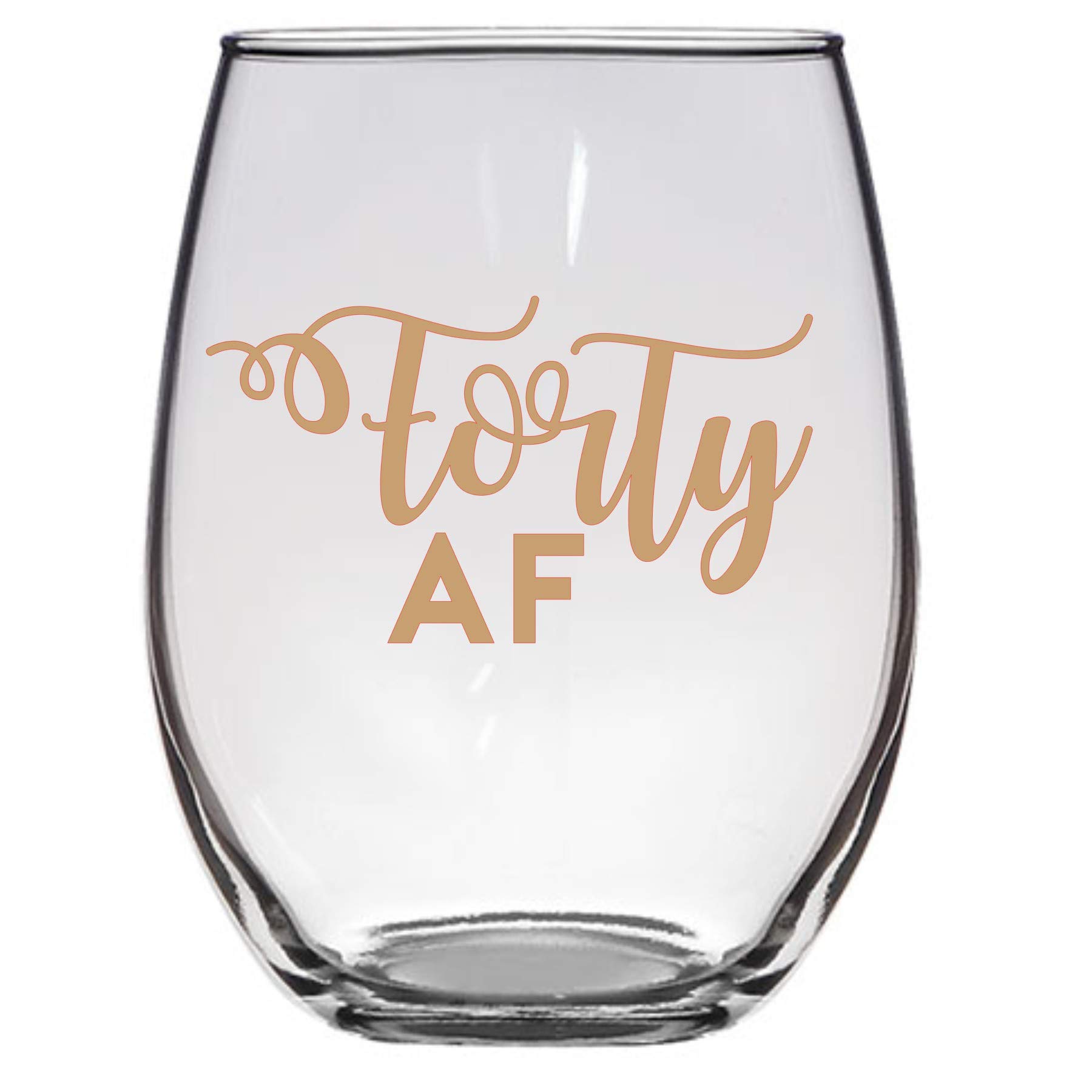 Amazon.com | Forty AF Wine Glass, 21 Oz, Funny Wine Glass, Forty, 40th  Birthday, 40, 40th Birthday Wine Glass: Wine Glasses