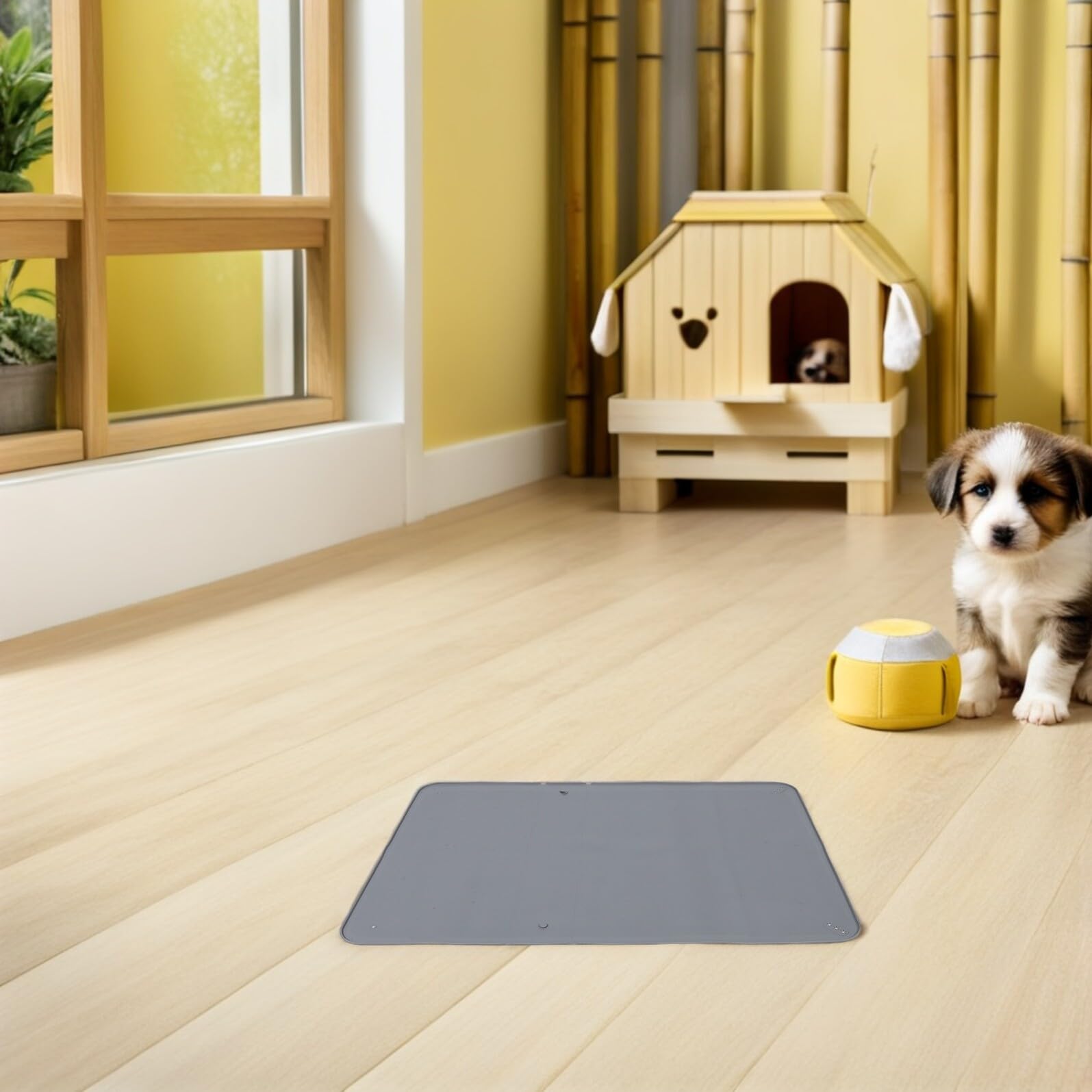 GALPADA Soporte en Exteriores y Protección del Suelo de Silicona Plegable para Orinar con Ventosas Antideslizantes para Almohadillas para Cachorros para Entrenamiento y Viajes
