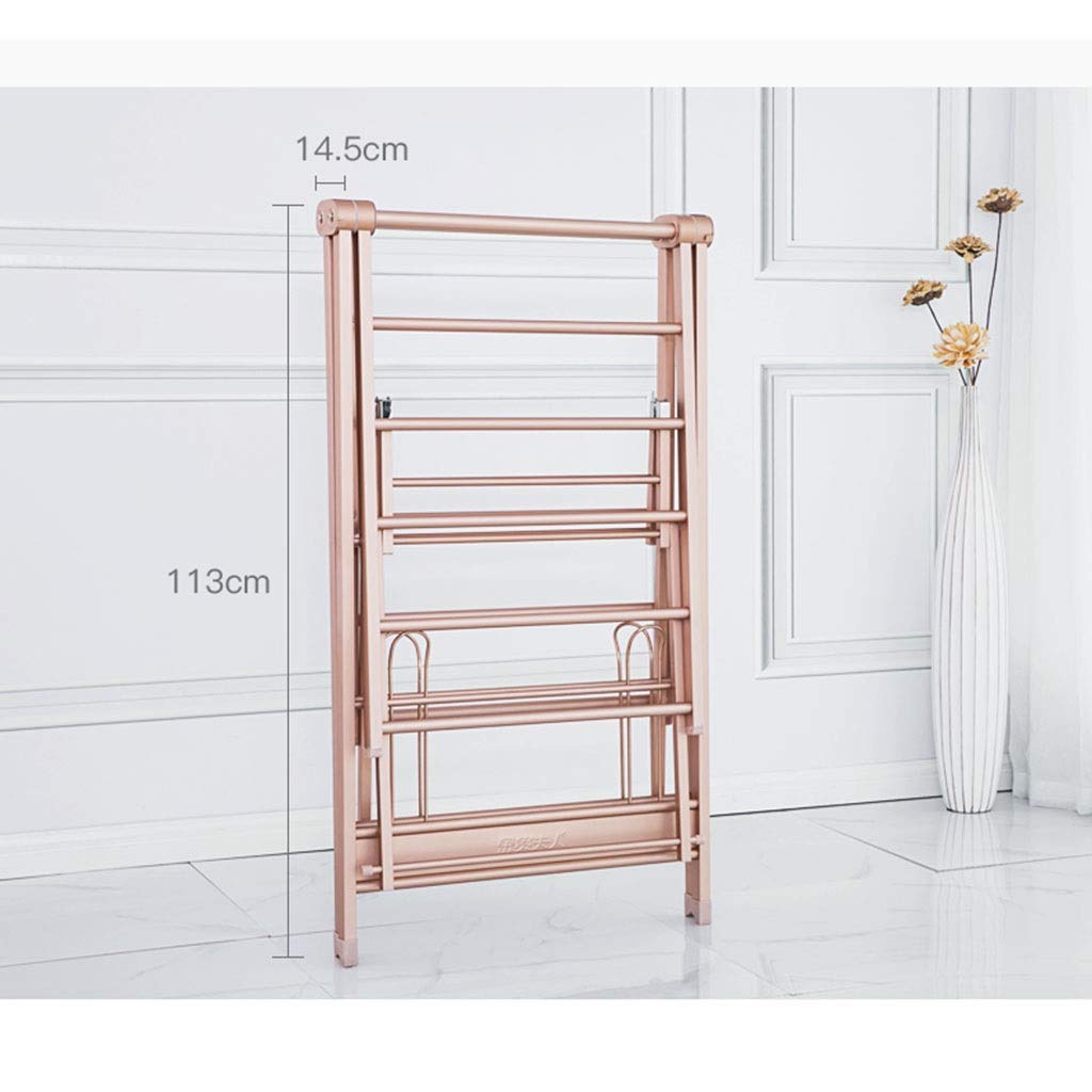 Stendibiancheria, Stendino, Alluminio Asciugatura Regolabile Rack Pieghevole Winged per Interni Ed Esterni 162X 55.5Cm Pieghevole Asciugatura Spazio