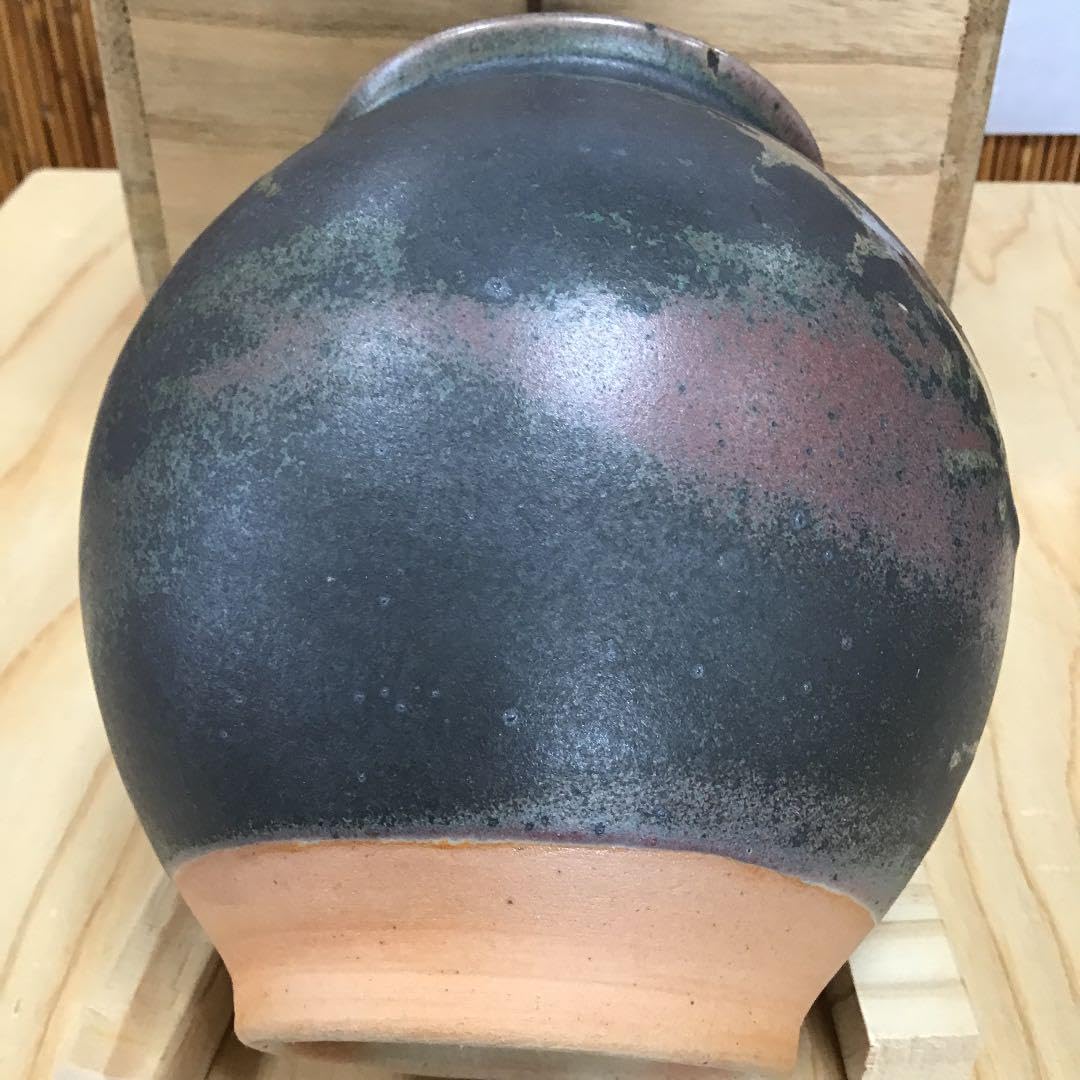 Amazon.co.jp: 華道道具 花器 辰砂釉 高麗花器 南渓山窯 姜寿華 