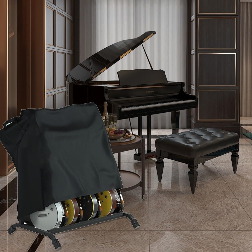 Feegow Multifunktionale Gitarrenständer-Abdeckung, Multi-Gitarrenständer-Staubschutz, E-Gitarrenständer-Schutzabdeckung, für Feuchtigkeitsregulierung Gitarrenständer bis 110 x 120 x 49 cm Größe