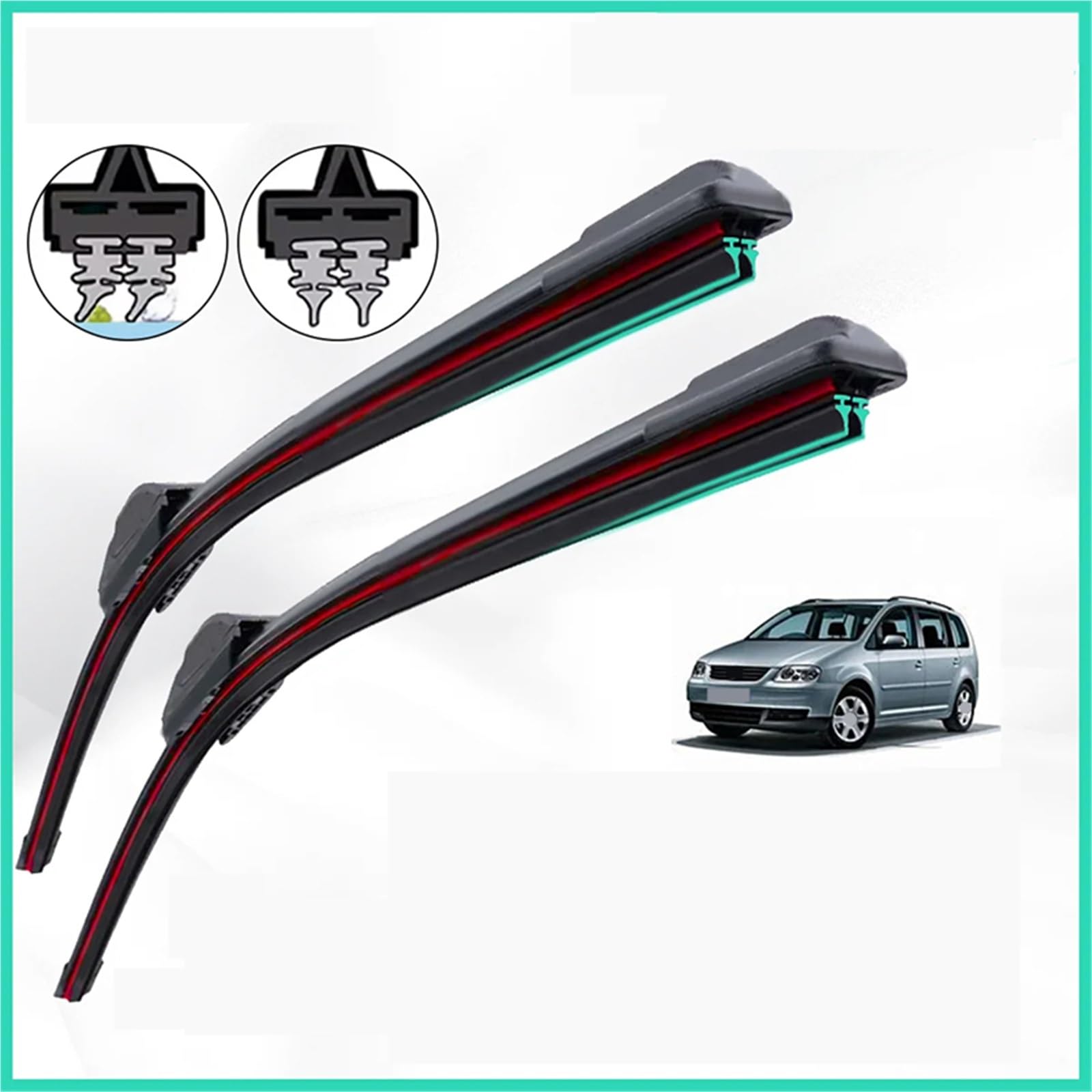 Braccio Tergicristallo Compatibile Con Per T-Roc 2017-2018 Tergicristallo Per Auto Doppia Gomma Spazzole Tergicristallo Anteriori 26" + 20"