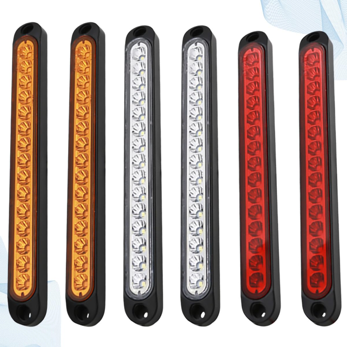 ERINGOGO 6 Luces Traseras LED para Remolque 15 LED Impermeables 12v 6 Piezas Luz de Freno Señal y Marcha Atrás para Camión y Furgoneta
